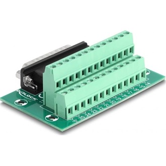 Delock D-Sub 25 tűs apa - Terminal Block DIN sínhez