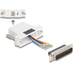 Delock D-Sub 25-tűs dugó   RJ12 anya összekötő adapter fehér
