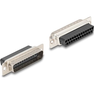 Delock D-Sub 25-tűs dugó   RJ45 anya összekötő adapter fehér