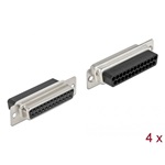 Delock D-Sub 25 tűs krimpelhető hüvely, fém 4 db.