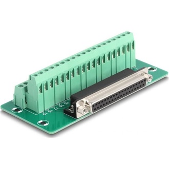 Delock D-Sub 37 tűs anya - Terminal Block DIN sínhez