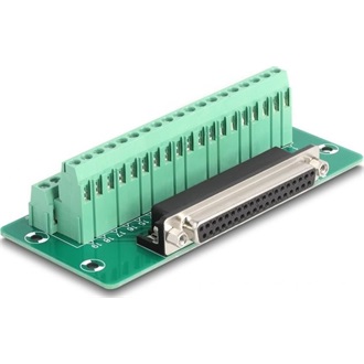Delock D-Sub 37 tűs anya - Terminal Block DIN sínhez