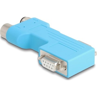 Delock D-Sub 9 apa és anya - M12 apa és anya 5 tűs A-kódú CAN busz, 90 -ban osztó, kék