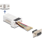 Delock D-Sub 9-tűs anya   RJ45 anya összekötő adapter fehér