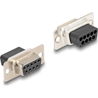 Delock D-Sub 9-tűs anya   RJ45 anya összekötő adapter piros