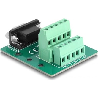 Delock D-Sub 9 tűs anya - Terminal Block DIN sínhez