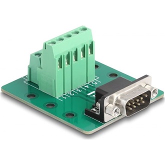 Delock D-Sub 9 tűs apa - Terminal Block DIN sínhez
