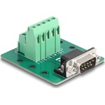 Delock D-Sub 9 tűs apa - Terminal Block DIN sínhez