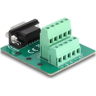 Delock D-Sub 9 tűs apa - Terminal Block DIN sínhez
