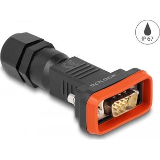 Delock D-Sub 9 tűs apa kerettel IP67 vízhatlan