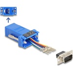 Delock D-Sub 9-tűs dugó   RJ12 anya összekötő adapter kék