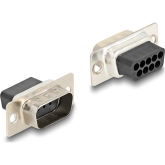 Delock D-Sub 9-tűs dugó   RJ12 anya összekötő adapter sárga