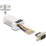 Delock D-Sub 9-tűs dugó   RJ45 anya összekötő adapter fehér