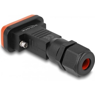 Delock D-Sub 9 tűs hüvely kerettel IP67 vízhatlan