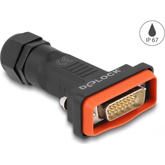 Delock D-Sub HD 26 tűs apa kerettel IP67 vízhatlan