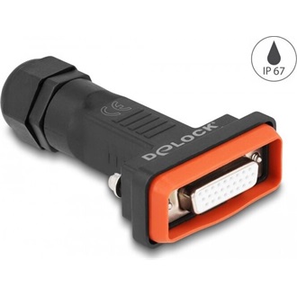 Delock D-Sub HD 26 tűs hüvely kerettel IP67 vízhatlan