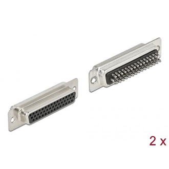 Delock D-Sub HD 44 pin female metal solder version 2 pieces