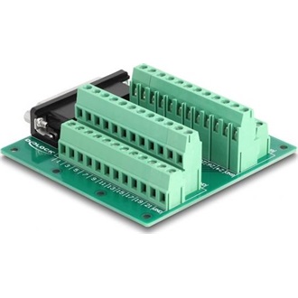 Delock D-Sub HD 44 tűs anya - Terminal Block DIN sínhez