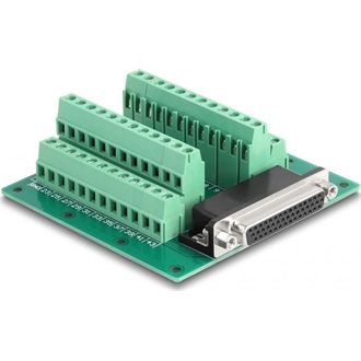 Delock D-Sub HD 44 tűs anya - Terminal Block DIN sínhez