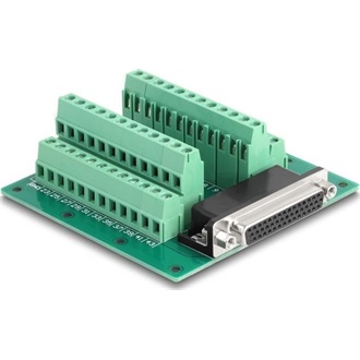Delock D-Sub HD 44 tűs anya - Terminal Block DIN sínhez