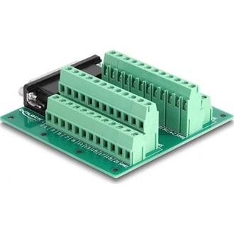 Delock D-Sub HD 44 tűs anya - Terminal Block DIN sínhez