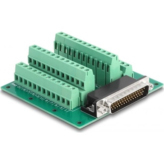 Delock D-Sub HD 44 tűs apa - Terminal Block DIN sínhez