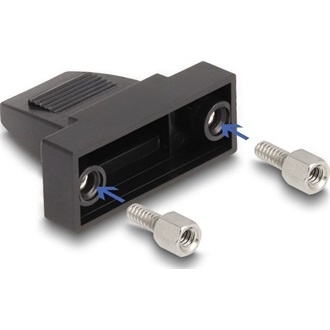 Delock D-Sub foglalat 9 tűs apa / anya műanyag kerethez lapos kábelek számára