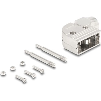 Delock D-Sub foglalat 9 tűs apához / anyához 90 -ban hajlított