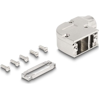 Delock D-Sub keret 9 tűs apához / anyához fém kerettel 90 -ban hajlítva