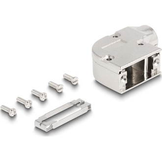 Delock D-Sub keret 9 tűs apához / anyához fém kerettel 90 -ban hajlítva