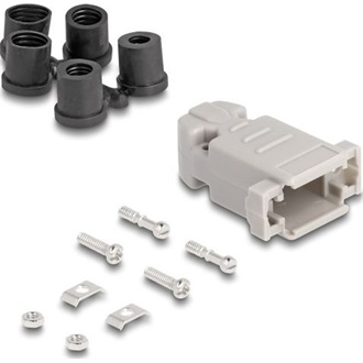 Delock D-Sub keret 9 tűs apához / anyához gumírozott lezárókkal