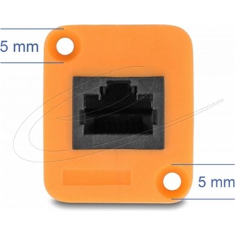 Delock D-Type RJ45 kábelcsatlakozó a jackhez Cat.5e UTP narancssárga / fekete 30 cm