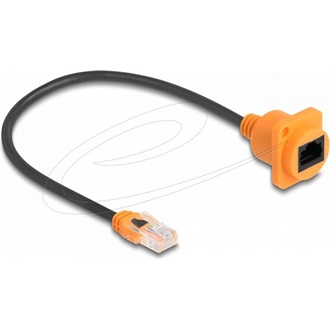 Delock D-Type RJ45 kábelcsatlakozó a jackhez Cat.5e UTP narancssárga / fekete 30 cm