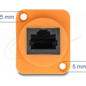 Delock D-Type RJ45 kábelcsatlakozó a jackhez Cat.5e UTP narancssárga / fekete 30 cm