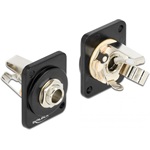 Delock Jack stereo 6,35mm (3pin) -> 3db forrfül F/M D-Type modul fekete