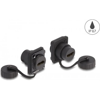 Delock D-típusú Modul HDMI-A anya   HDMI-A anya védő fedéllel IP67 por- és vízvédelem