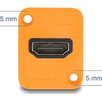 Delock HDMI 2.0 F/F D-Type modul narancssárga