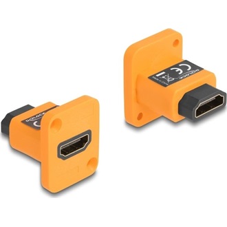 Delock HDMI 2.0 F/F D-Type modul narancssárga