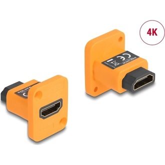 Delock HDMI 2.0 F/F D-Type modul narancssárga