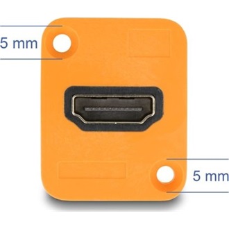 Delock HDMI 2.0 F/F D-Type modul narancssárga