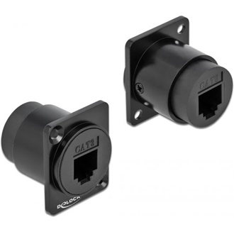 Delock RJ11 -> RJ11 F/F D-Type modul fekete