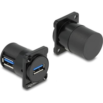 Delock D-típusú Modul USB 2.0 A-típusú anya - anya 90 fokban ívelt