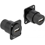 Delock USB-A 2.0 -> USB-A 2.0 F/F D-Type modul fekete