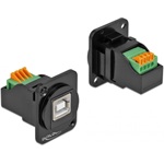 Delock USB-B 2.0 -> Terminal block 4pin F/F D-Type modul fekete