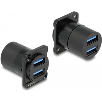 Delock D-típusú Modul USB 3.2 Gen 1 A-típusú 2 x hüvely - 2 x hüvely