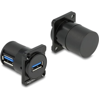 Delock D-típusú Modul USB 5 Gbps A-típusú hüvely - hüvely 90 fokban ívelt