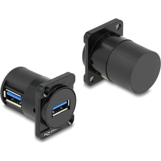 Delock D-típusú Modul USB 5 Gbps A-típusú hüvely - hüvely 90 fokban ívelt