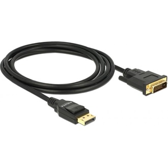 Delock DisplayPort 1.2 -> DVI-D M/M video jelkábel 2m fekete passzív