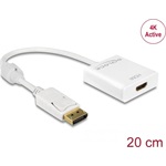 Delock DisplayPort 1.2 -> HDMI M/F aktív adapter 0.2m fehér