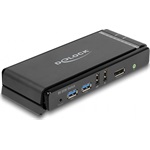 Delock DisplayPort 1.4 KVM switch 8K 60 Hz USB 5 Gbps-vel és audióval